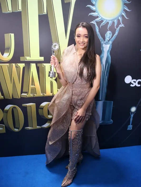 Megan Domani SCTV Awards 2019. (Adrian Putra/Fimela.com)