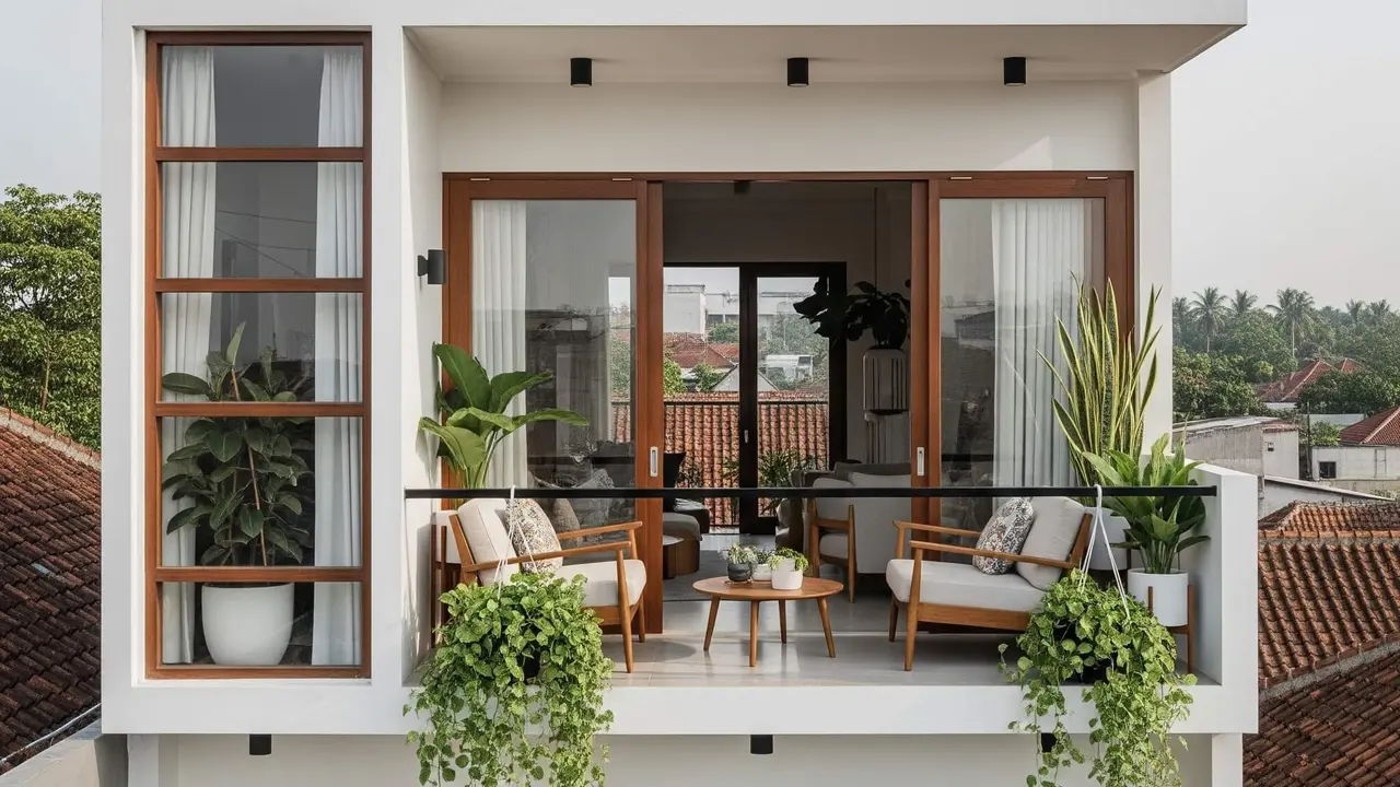 Rumah Mungil Estetik dengan Sentuhan Tropis Modern