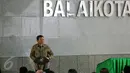 Gubernur DKI Jakarta Basuki Tjahaja Purnama memberikan sambutan pada acara peresmian Masjid Fatahillah Komplek Balai Kota, Jakarta, Jumat (29/1/2016). Masjid ini memiliki kapasitas hingga sekitar 1.513 jamaah. (Liputan6.com/Faizal Fanani)