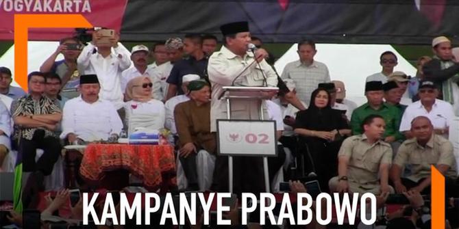 VIDEO: Prabowo Gebrak Podium Saat Kampanye di Yogyakarta