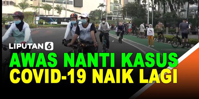 VIDEO: Mulai Bandel, Ratusan Warga Beraktivitas Tanpa Masker di Bundaran HI