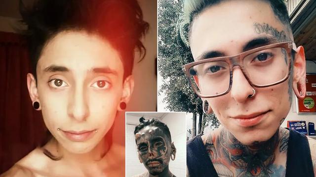 Ketagihan Ditato, Pria Ini Lakukan Modifikasi Ekstrem untuk Mengubah Penampilannya