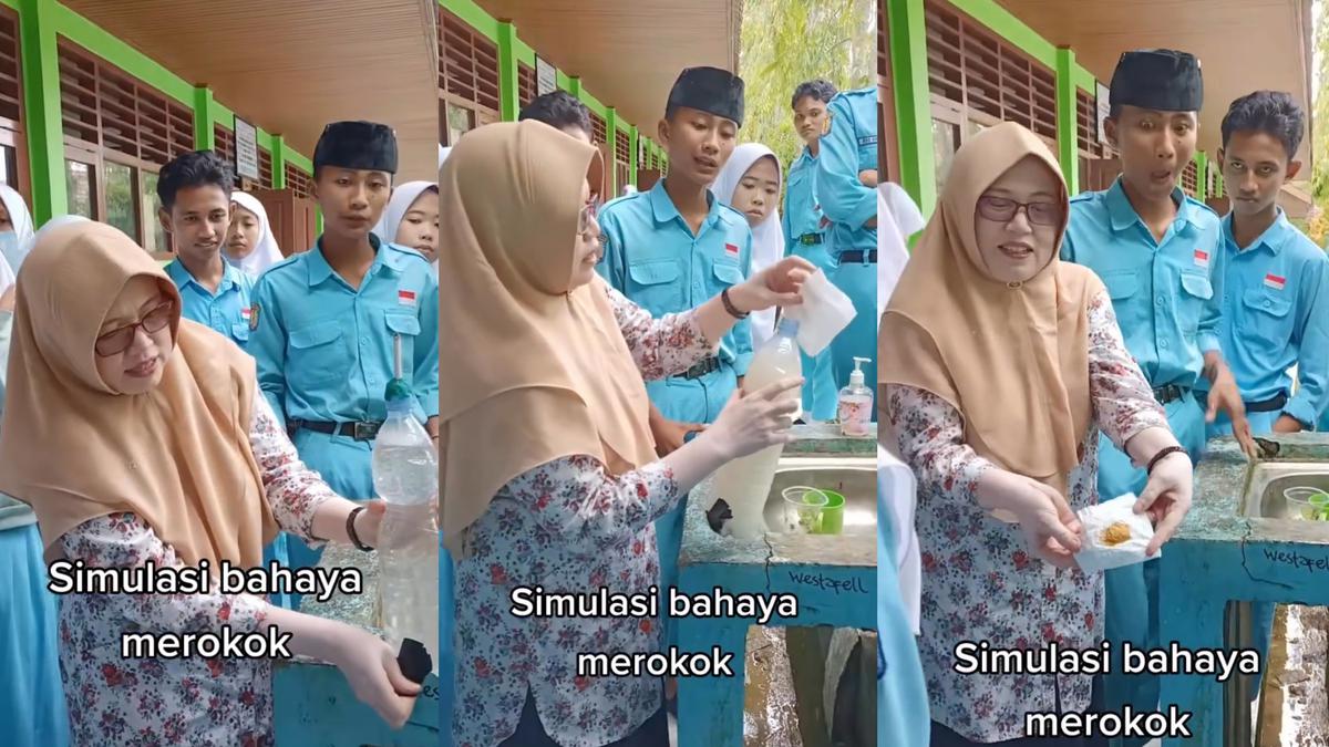 Viral Ibu Guru Berikan Simulasi Bahaya Merokok, Bikin Siswanya Melongo ...