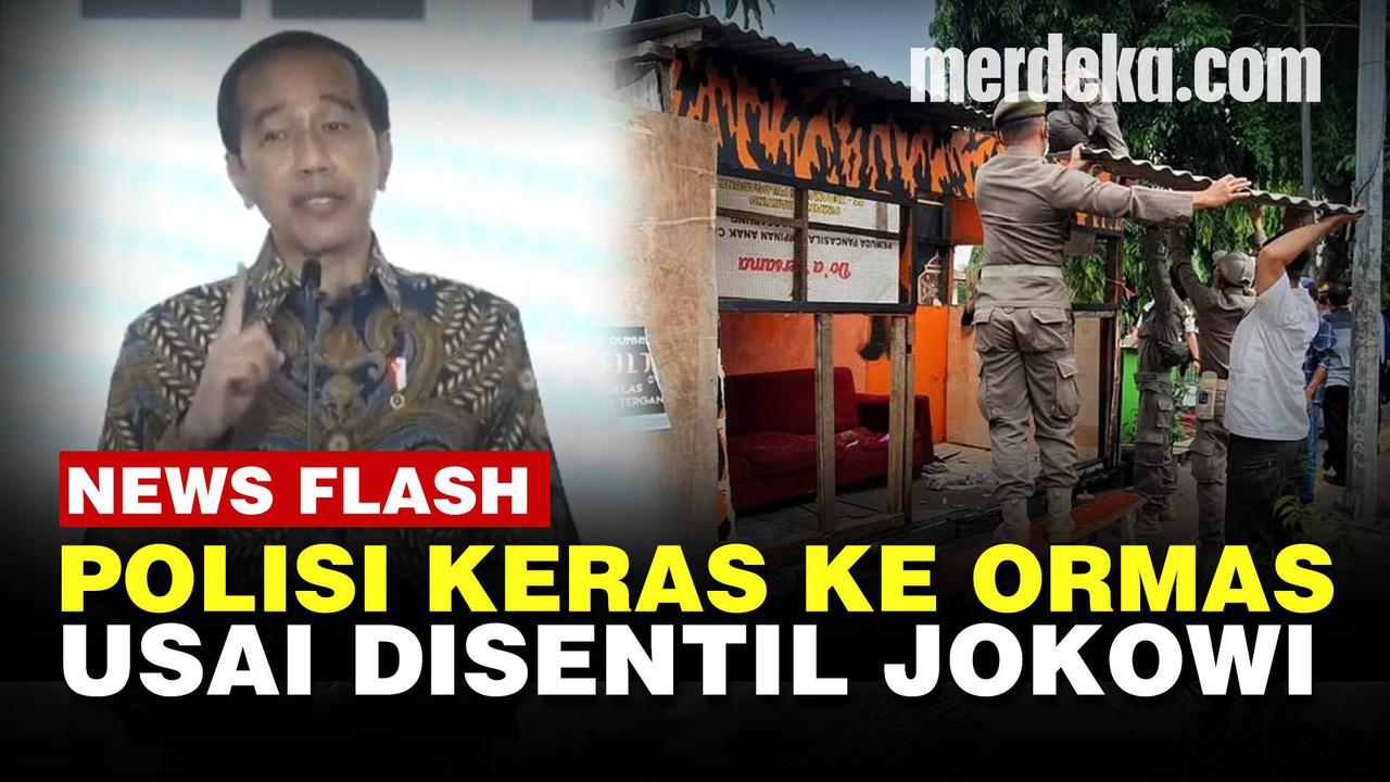 VIDEO: Intip Kondisi Markas Ormas yang 'Dipermak' Polisi Usai Disindir Pedas Jokowi