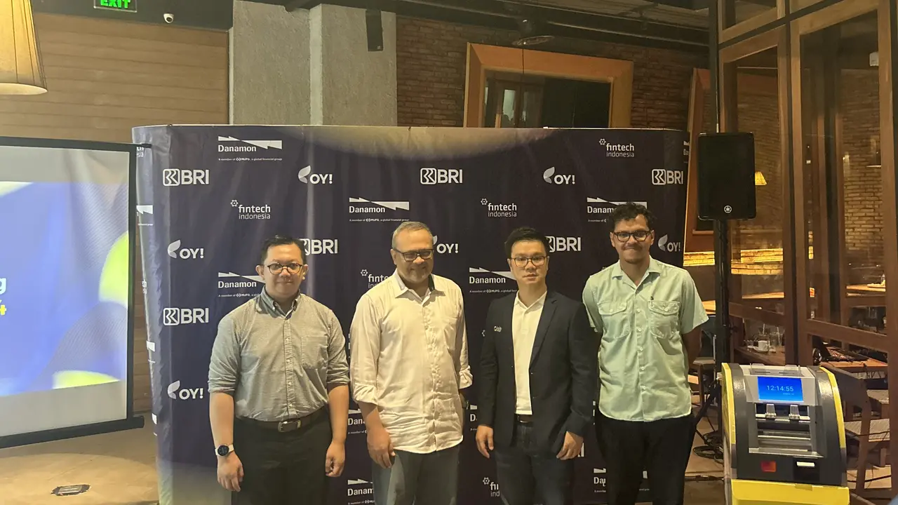Media gathering asosiasi fintech Indonesia (AFTECH), Rabu (24/1/2024). (Foto: Liputan6.com/Elga N)