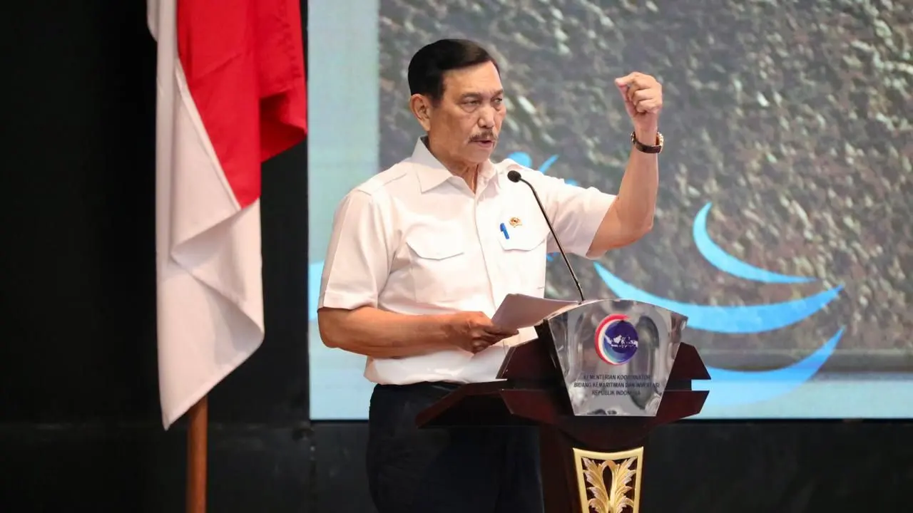 Rapat koordinasi terkait Persiapan Penyelenggaraan World Water Forum (WWF) ke-10 bersama Menteri Koordinator Bidang Kemaritiman dan Investasi (Menko Marves) Luhut Binsar Pandjaitan selaku Ketua Panitia Nasional. (Dok kemenko Marves)