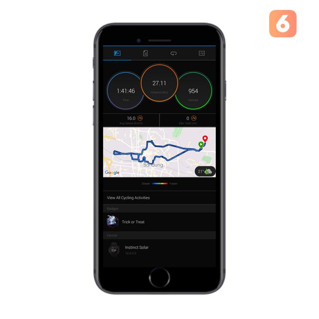 Peta Rute Bersepeda di Aplikasi Garmin Connect. Liputan6.com/Mochamad Wahyu Hidayat