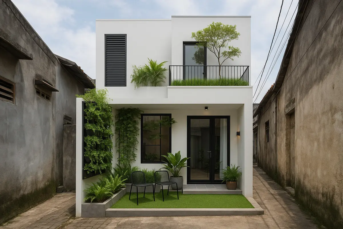 Rumah Minimalis di Gang Sempit (Foto: ChatGPT)