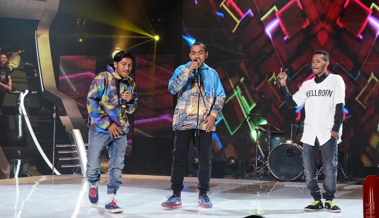 Nappy Star mengajak penonton untuk bernostalia lewat lagu-lagu rap dan hip hop era 90 hingga 2000-an. (Foto: Desmond Manullang/Bintang.com)