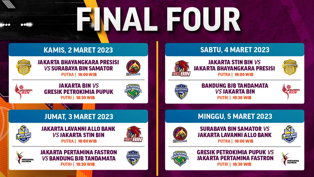 Jadwal dan Live Streaming PLN Mobile Proliga 2023 Final Four Week 2 di Vidio