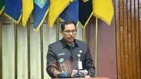 Pj Gubernur Jawa Tengah, Komjen Pol (P) Nana Sudjana AS, MM saat menghadiri rapat paripurna di Gedung DPRD Provinsi Jawa Tengah, Senin (25/9/2023).