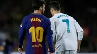Lionel Messi dan Cristiano Ronaldo (AP Photo/Manu Fernandez)