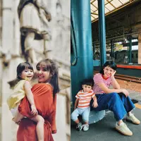 Gaya ibu dan anak ini super kompak. (Instagram/gisellaanastasia, andienaisyah)