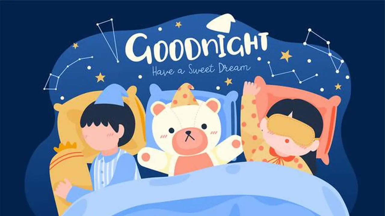 Ilustrasi ucapan lucu, selamat malam