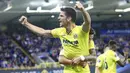 The Blues memimpin di babak pertama lewat gol Hakim Ziyech. Villarreal baru bisa menyamakan skor menjadi 1-1 di babak kedua lewat Gerard Moreno. (Foto: AP/Peter Morrison)