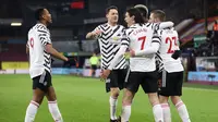 Manchester United meraih kemenangan 1-0 atas Burnley pada laga lanjutan Premier League musim ini di Turf Moor, Rabu (13/1/2021) dini hari WIB. Gol tunggal kemenangan MU dicetak oleh Paul Pogba. (AFP/POOL/Clive Brunskill)