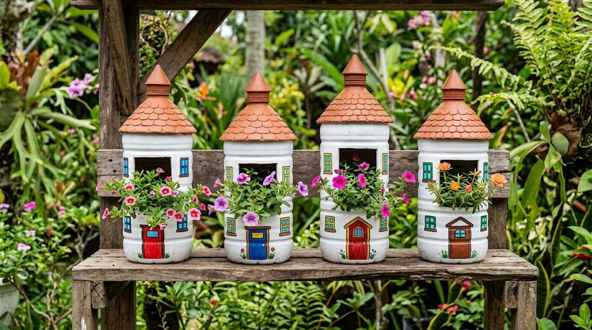 Pot Bunga Berbentuk Rumah Mini