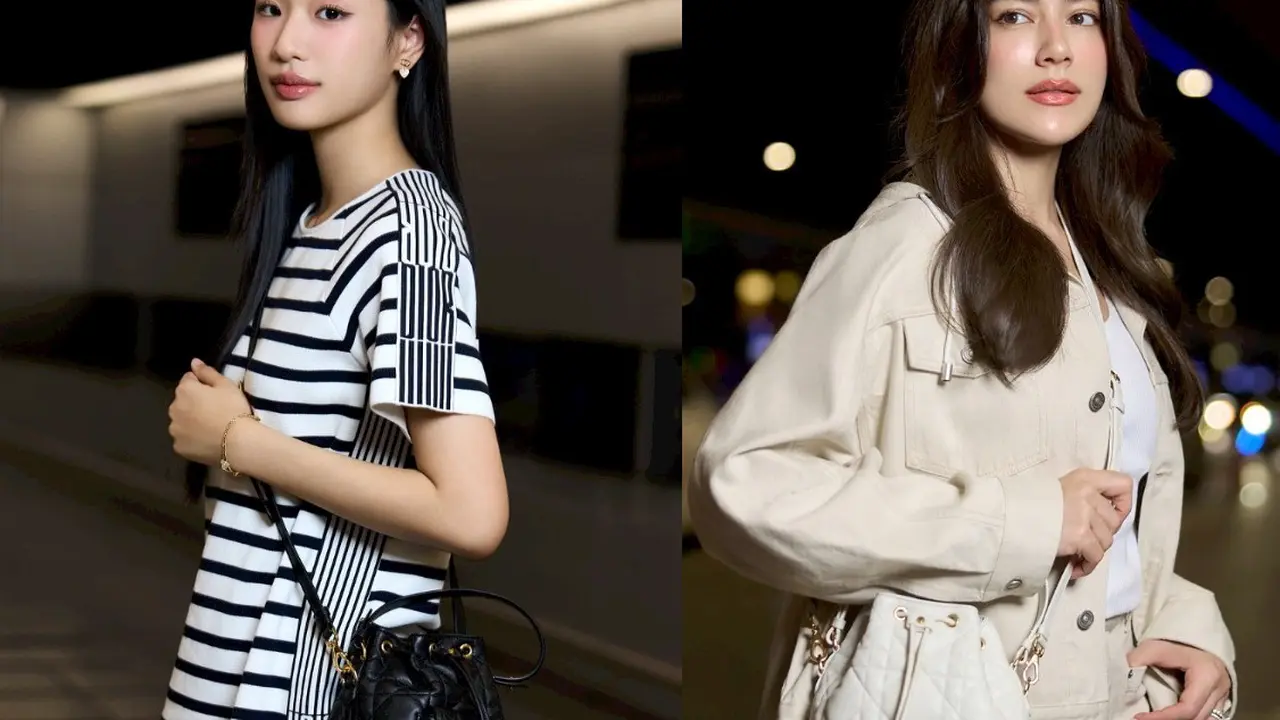 Adu Gaya Elegan Tontawan & Kimberley Anne Siap Hadiri Dior Fall 2025 RTW Show, Jinjing Tas Seharga Rp60 Juta-an