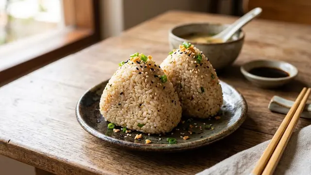 ilustrasi onigiri tuna mayo tanpa nori