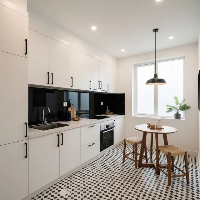 12 Kombinasi Warna Lantai, Kitchen Set, dan Backsplash yang Harmonis