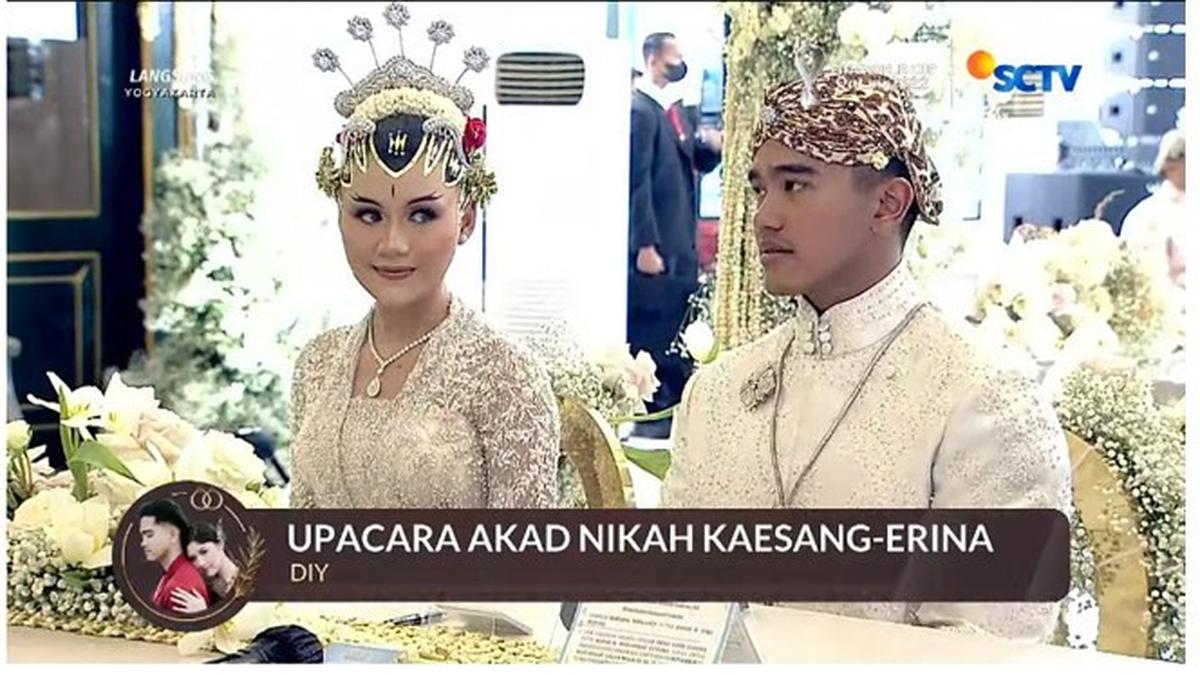 12 Momen Detik-Detik Akad Nikah Kaesang Pangarep dan Erina Gudono