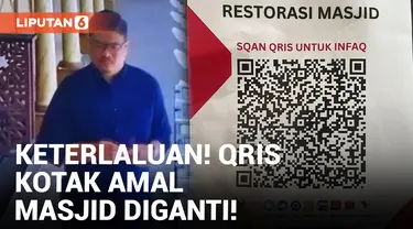 Viral! Aksi Pria Ganti Kode Qris Kotak Amal Masjid