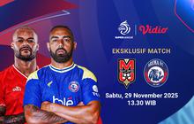 Berikut Link Live Streaming BRI Super League: Malut United vs Arema FC, Eksklusif di Vidio