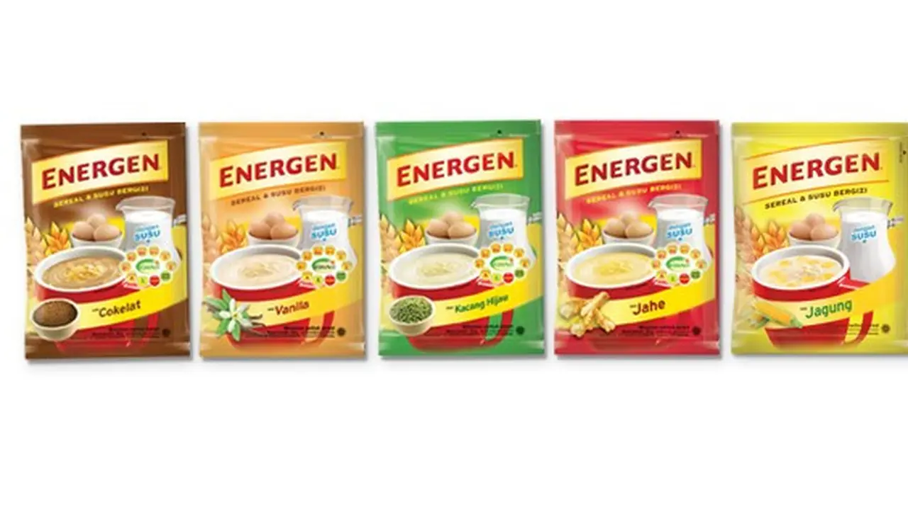 Lima varian rasa Energen produksi PT Mayora Indah Tbk