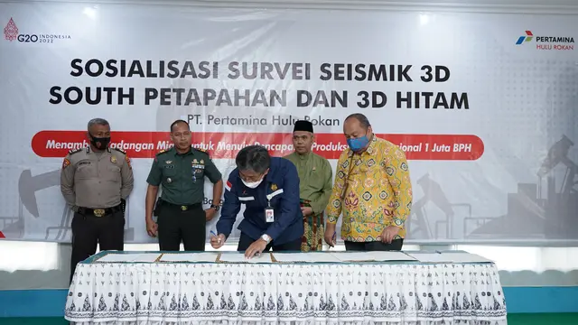Pertemuan PT Pertamina Hulu Rokan (PHR) dengan jajaran Forkopimda dan para tokoh masyarakat Kampar dalam acara di Bangkinang pada Kamis (4/8/2022). (Dok  Pertamina)
