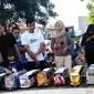 Miniatur bus dijejer rapi layaknya di terminal dalam Car Free Day (CFD) Banjarnegara. (Foto: Liputan6.com/Zaki untuk Muhamad Ridlo)