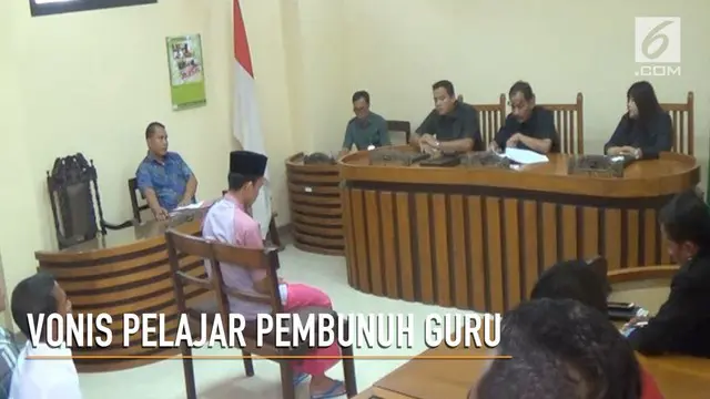 VIDEO: Pelajar Pembunuh Guru Divonis 6 Tahun Penjara
