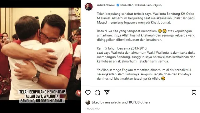 Ridwan Kamil - Oded M Danial (Foto: Instagram/@ridwankamil)