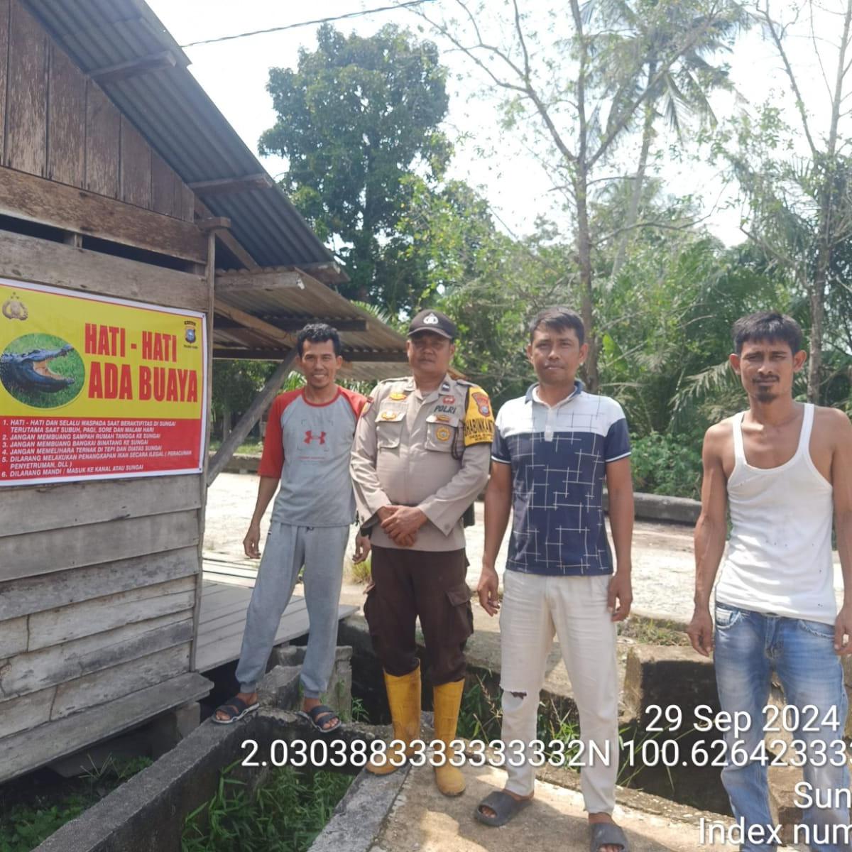 Polisi Sosialisasi Pilkada Damai di Sarang Buaya Rokan Hilir