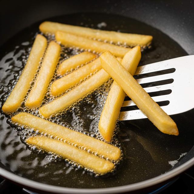 6. Hindari Mengaduk Kentang di Awal Penggorengan