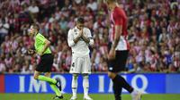 Kapten Real Madrid, Sergio Ramos, menyesali kegagalan timnya mengalahkan Athletic Bilbao. (AP Photo/Alvaro Barrientos)