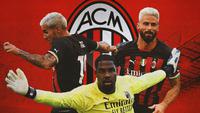 AC Milan - Theo Hernandez, Mike Maignan, Olivier Giroud (Bola.com/Adreanus Titus)