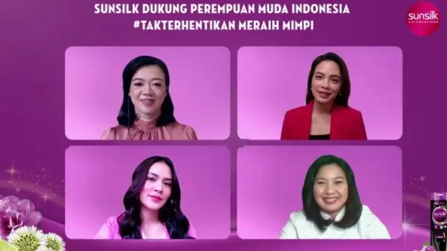 konferensi pers virtual "Sunsilk Dukung Perempuan Indonesia #TakTerhentikan Meraih Mimpi"