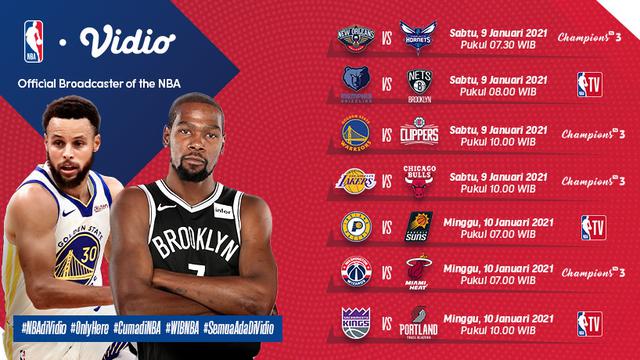 Jadwal NBA pekan ketiga di Vidio
