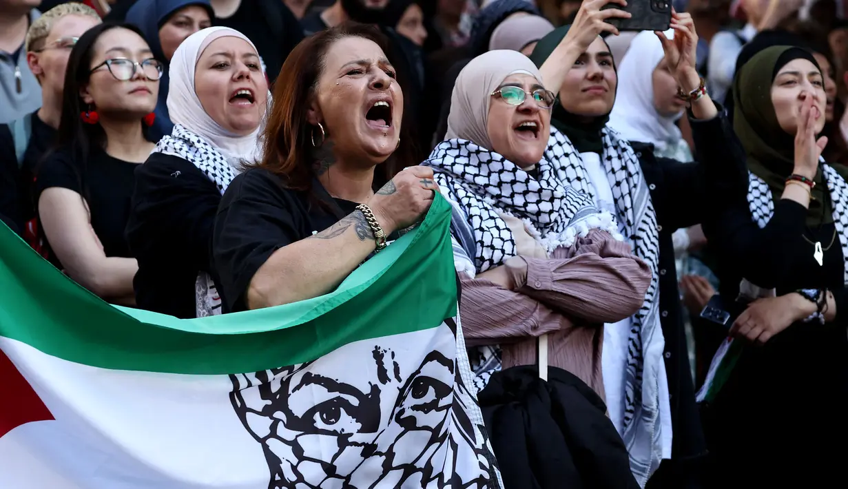 Lebih dari 123.000 orang telah mengungsi di Jalur Gaza sejak pecahnya konflik antara militan Palestina dan Israel, demikian ungkap Perserikatan Bangsa-Bangsa (PBB) pada 9 Oktober lalu. (David GRAY/AFP)
