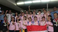 Jaya Kencana Angels setibanya di Indoensia langsung bersiap untuk panggilan timnas Indonesia. (Bola.com/Gerry Anugrah Putra)