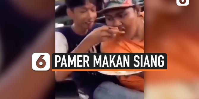 VIDEO: Viral, Remaja Makan Siang Saat Ramadan Sambil Kendarai Motor