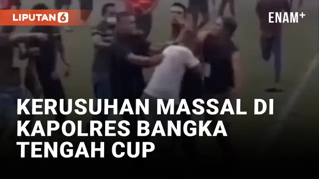 Duh! Turnamen Sepak Bola Kapolres Bangka Tengah Cup Berakhir Ricuh