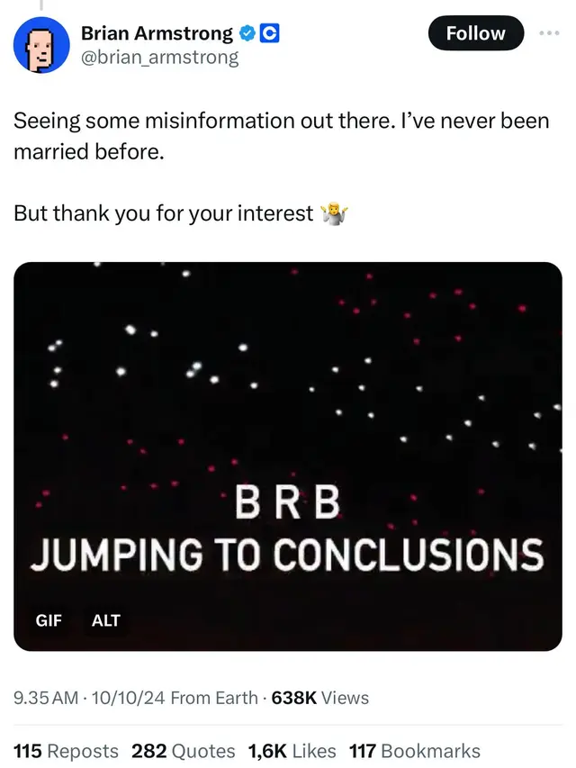 Brian Armstrong (X/@brian_armstrong)