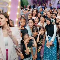 Sebagai public figure, Aaliyah Massaid dan Maudy Ayunda punya gaya manis yang khas. Termasuk saaat keduanya menyapa penggemar di sebuah acara. Siapa yang paling manis? [@aaliyah.massaid @maudyayunda]