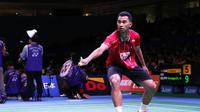 Tunggal putra Indonesia Tommy Sugiarto akan menghadapi Lin Dan asal Tiongkok di semifinal Japan Open Super Series 2015 di Tokyo, Jepang, Sabtu (12/9/2015). (Liputan6.com/Humas PP PBSI)