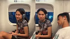Pratama Arhan dan Azizah Salsha lagi-lagi memamerkan kemesraan mereka yang bikin baper netizen. Keduanya diketahui sedang dalam perjalanan naik kereta cepat Shinkansen dari Tokyo ke Kyoto. Di momen itu, Zize tampak berekspresi jahil, bercanda meledek suami yang tertidur di sebelahnya. (Liputan6.com/IG/@vickyalaydrus)