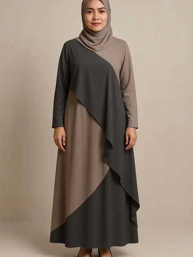 Model Gamis Dua Layer yang Tidak Bikin Gerah (Foto: ChatGPT)