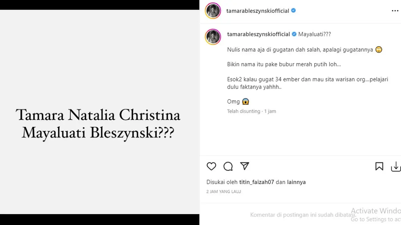 Rick Bleszynski Salah Sebut Nama Tamara Bleszynski Saat Gugat Rp34 ...