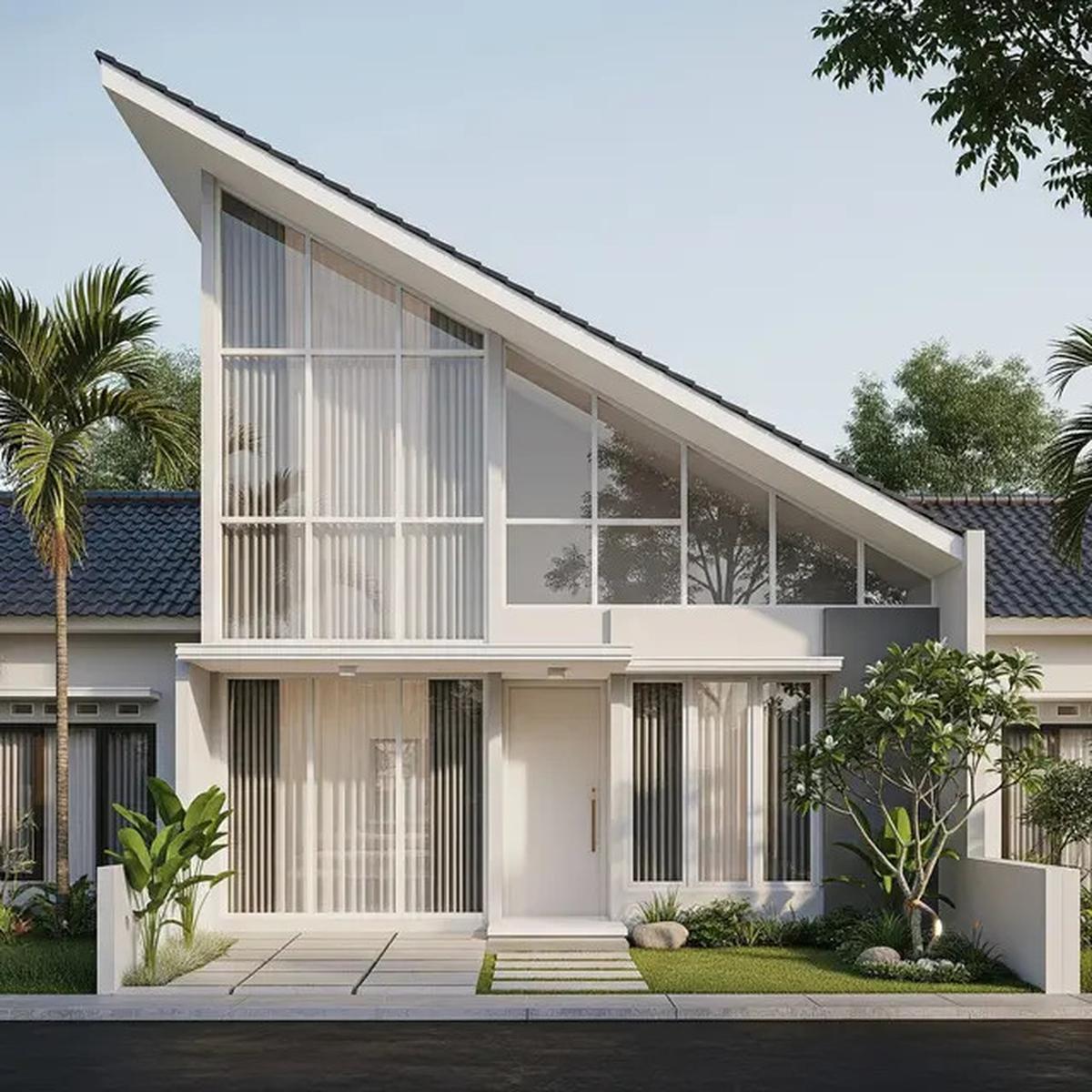 7 Inspirasi Rumah 1 Lantai dengan Atap Miring Satu Sisi, Desain Modern dan Estetik