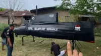Miniatur Kapal Selam KRI Nanggala di Desa Kolam, Deli Serdang